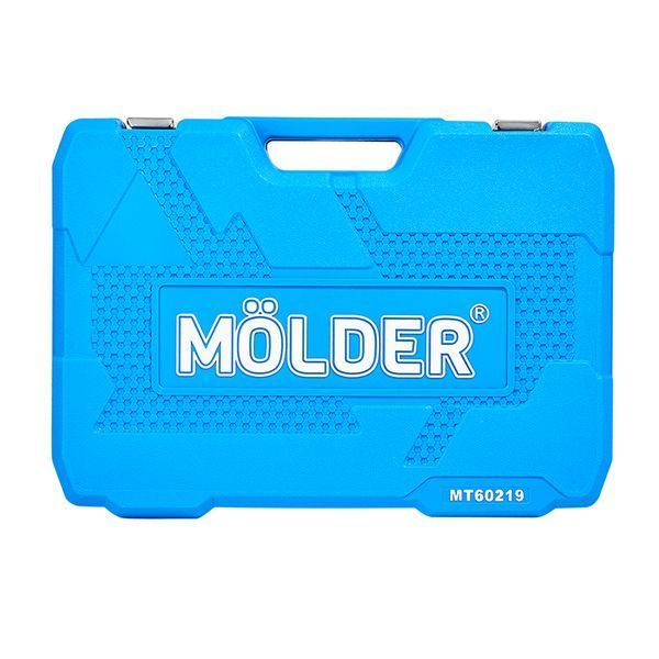 Набір інструментів MOLDER 219 предметів, 1/2", 1/4", 3/8", 72T, CR-V (MT60219) MT60219 фото