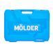 Набір інструментів MOLDER 219 предметів, 1/2", 1/4", 3/8", 72T, CR-V (MT60219) MT60219 фото 4