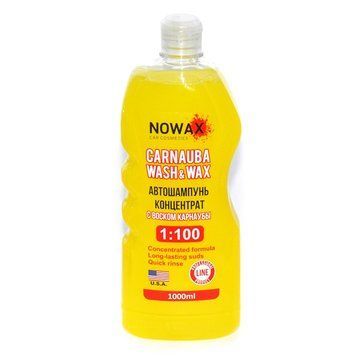 Автошампунь Nowax Carnauba Wash & Wax концентрат, карнаубский воск, 1 л (NX01100) NX01100 фото